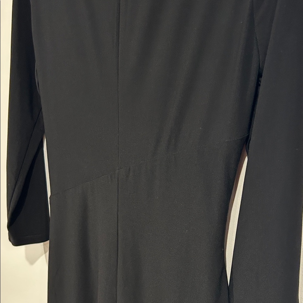 Lauren Ralph Lauren Black and Cream Long Sleeve Dress - Picture 7 of 11